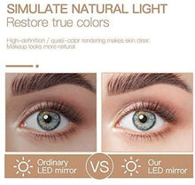Specchio Specchi da Trucco con Luce LED Naturale Bianco Luce Daylight stoccaggio Staccabile