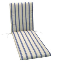 GHIOCUSCINI Cuscino, per Sdraio, per Lettino Prendisole, per Esterni,da Giardino Lunghezza CM 73+110 Larghezza CM 57 sp6 cm SFODERABILE Rigato Nizza COT/Poly