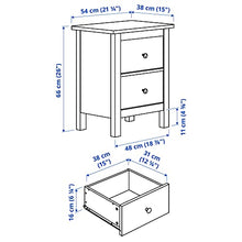 HEMNES cassettiera 2 cassetti 2 cassetti macchia bianca