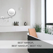 HGXC Specchi da Barba a Parete ingrandenti con luci dimmerabili, Specchio da Bagno con luci e ingrandimento, Spina UK