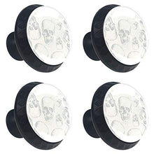 4 PCS Pomelli per Porta,Pomolo per Mobile,Pomelli per Mobili con Viti,Maniglia per Armadietto,Pomelli per Porta,Pomelli per Cassetti per Porta,Armadio,Cassetto e Credenza,Halloween pallido teschio