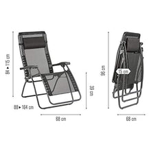 Lafuma LFM2035 Sedia a Sdraio, Nero, Standard