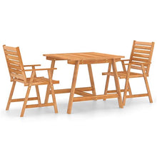 FAMIROSA Set da Pranzo da Giardino 3 pz in Legno Massello di Acacia