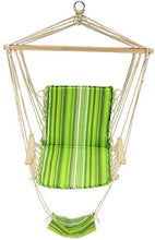 FDSZ Sedia a Sospensione in Tela di Cotone, Tela a Righe a Colori Portatile con Spugna e Pedale Sedia a Sospensione Spugna, Sedia all'aperto per Interni ed Esterni