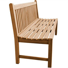 Panchina da giardino Ascoli in legno massiccio senza braccioli