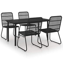 FAMIROSA Set da Pranzo da Giardino 5 pz in Polyrattan e Vetro-0251