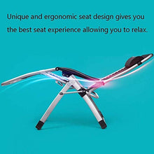 Hfyg Lettino Prendisole Sedia Zero Gravity, Sedia da Giardino Pieghevole Sedia da Pranzo Pieghevole Sedia Pigro Sedia da Sole Regolabile Chaise Longue (Color : Blue)