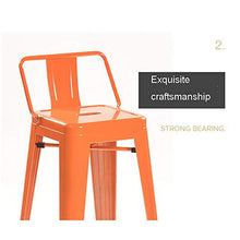 XIAOQIAO Sgabelli da Bar, sgabelli Alti 76 cm ad Altezza Fissa, con Comodo poggiapiedi e Schienale ergonomico, Gambe robuste e durevoli, Multiuso