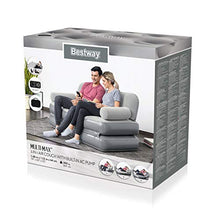 Bestway Divano 3 Posizioni in 1, PVC, Grigio, 188 x 152 x 64 cm