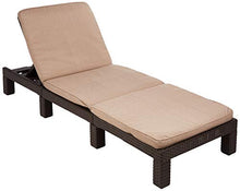 Allibert Daytona SL Lettino Prendisole, Marrone/Tortora (Policotone Cushion), 195 x 65 x 22 cm