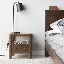 Comodino in legno massello comodino e comodino, forte e durevole, adatto per camera da letto, soggiorno, ecc.