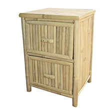 Hogar Deco - Cassettiera con 2 cassetti, in bambù, 50 cm
