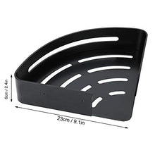 Portaoggetti, portaoggetti angolare, resistente WC domestico nero sospeso per bagno