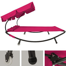 TecTake 800089 Giardino Arredo Sdraio Lettino Prendisole Doppio per 2 Persone + 2 Cuscini - Disponibile in Diversi Colori (Rosso Vino | No. 401498)