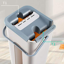 SSAYY Mop Mocio E Secchio Automatici Magici A Pressione Piatta Evitare Il Lavaggio delle Mani Mop in Legno per La Pulizia del Panno in Microfibra