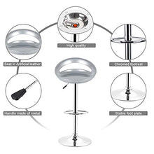 MUPAI Sgabello da Bar Sgabello da Bar Girevole con Sgabello Posteriore per Cucina (Grigio, 2)