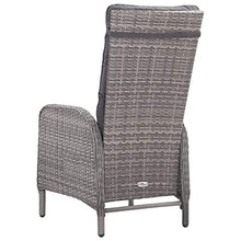 SKM Set da Pranzo da Giardino 3 pz in Polyrattan e Vetro Grigio