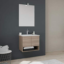 Kiamami Valentina MOBILE BAGNO A PARETE 60 CM CON ANTE E LAVABO | VENEZIA