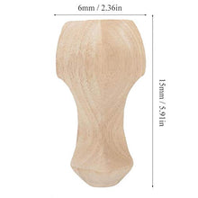 SALUTUYA Accessori per Ufficio con Gambe per divani in Legno massello di Gomma(15 * 6cm)