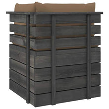 vidaXL Divano Angolare da Giardino su Pallet con Cuscini Legno di Pino