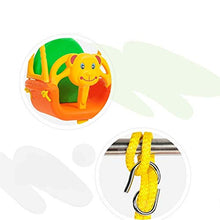Wtbew-u Ascensori Esterni Altalena Sicura per Bambini in Sicurezza per Il Giardino per Bambini, Seggiolino con Schienale Regolabile per La Sicurezza dei Cartoni Animati Agitare per Giocare