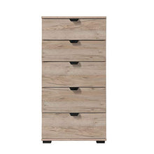 Cassettiera a 5 cassetti - Vincent - 45 cm, Rovere