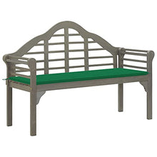 vidaXL Panchina da Giardino Cuscino 135cm Massello d'Acacia Grigio