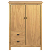 FAMIROSA Armadio a 2 Ante Hill Range 99x45x137cm Legno Massello di Pino