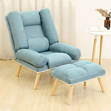 ZEQUAN Sedia Pieghevole Pieghevole per Camera da Letto con Balcone Pigro Multiuso (Color : Lake Blue)