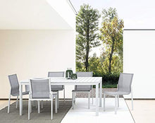 Tavolo da Esterno Giardino Bianco in Metallo Alluminio Skipper