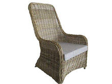 fantasie d oriente Poltrona Vimini con Schienale Alto C/Cuscino CM 69X80X113 H Poltrona Molto Robusta per Interno ED Esterno Rattan