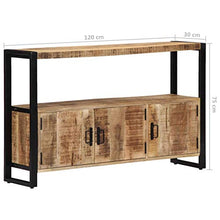 SKM Armadietto 120x30x75 cm in Legno Massello di Mango
