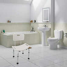 PrimeMatik - Sedia da doccia regolabile in altezza per bagno