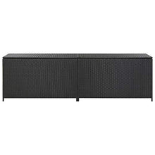 Oushome Baule da Giardino in Polyrattan 200x50x60 cm Nero