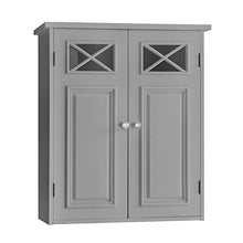 Teamson Home Dawson Arredo Bagno Pensile Con 2 Porte Grigio EHF-6810G