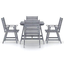 vidaXL Set Pranzo da Giardino 5 pz in Legno Massello di Acacia Grigio