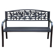Banco Outddor Patio Metallo Parco (Color : Black)