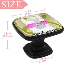 Cute cartoon lama alpaca Pomelli per Porta Set di 4 Pomelli per Mobili Manopole per Cassetti Cucina Armadio Vetro