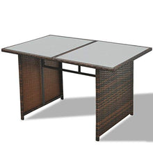 vidaXL Divano da Giardino 28 pz in Polirattan Marrone Sofa Tavolo Sgabelli