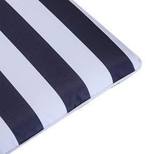 Outsunny Set 6 Cuscini per Sedia Sfoderabili 100% Poliestere 42x42x5cm Bianco e Blu