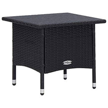 FAMIROSA Set Divani da Giardino 3 pz con Cuscini in Polyrattan Nero-9371