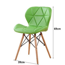 DIEDZ Sgabello per Scarpe Sedia Nordic Dressing Home Modern Simple Schienale Sedia da Pranzo Sgabello in Legno massello (Colore: Verde)