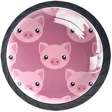 Pig Face Pomelli per Porta Set di 4 Pomelli per Mobili Manopole per Cassetti Cucina Armadio Vetro