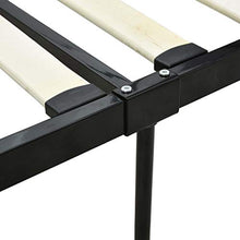 SKM Letto a Baldacchino Nero in Metallo 160x200 cm (27kg)