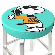 Snoopy - Coprisgabello rotondo per sedia da bar, lavabile, elastico, per sgabelli rotondi da 35,6 cm