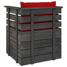 FAMIROSA Set Divani da Giardino su Pallet 5 pz con Cuscini Massello Pino-1821