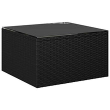 SKM Set Divani da Giardino 7 pz con Cuscini in Polyrattan Nero (79.8kg)