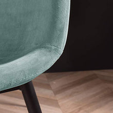 MEUBLE COSY chaise de bureau sedia metallo,velluto verde 42,5 x 54,5 x 86 cm