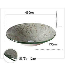 Jgophu Vaso in vetro artistico Vanity Sink cromato