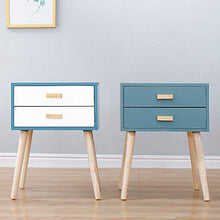 POPSPARK Comodino con Cassetto,Comodino Moderno,Tavolino/Comodino in MDF per Mobile Camera da Letto (Grigio Blu)